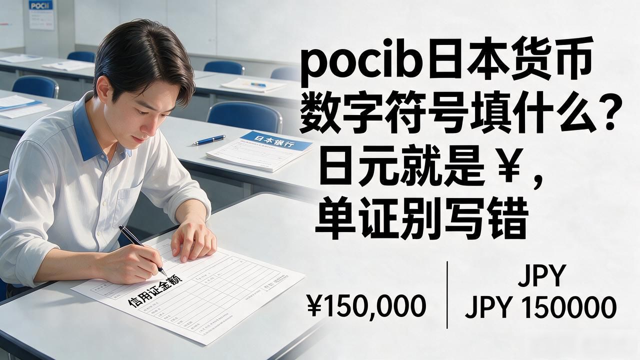 pocib日本货币数字符号_POCIB货币符号填写错误_日元符号与JPY区别